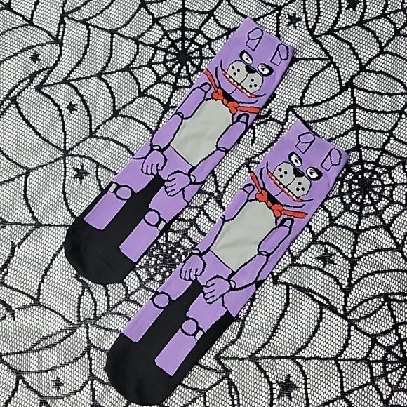 5 Nights at Freddy's Purple Bear Socks OS - Picture 1 of 3